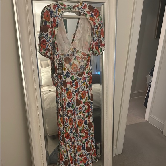 Rixo London - Floral V-Neck Open Back Maxi Dress- NEW w Tags - Picture 5 of 5
